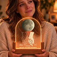 Christmas, Gift For Yourself, Gifts For Her, Gifts For Him, Memorial, Memorial Loved One, Moon Phase, Sentimental - Sympathy Gift For Loss Of Loved One - Personalized Moon Phase Holding Hands Night Light