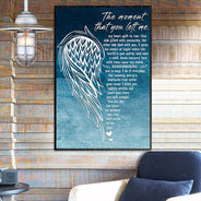 Affiche personnalisée « Angel Wings The Moment That You Left Me », décoration murale rustique pour pub, décoration de salle d'art