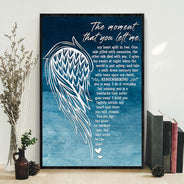 Affiche personnalisée « Angel Wings The Moment That You Left Me », décoration murale rustique pour pub, décoration de salle d'art