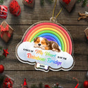 Gift For Women,Gift For Men,Memorial,Dog Lovers,Dog Mom,Dog Dad,Sad,Christmas - A Piece Of My Heart Sleeping Dog 3D Effect - Personalized Custom Shaped Acrylic Ornament