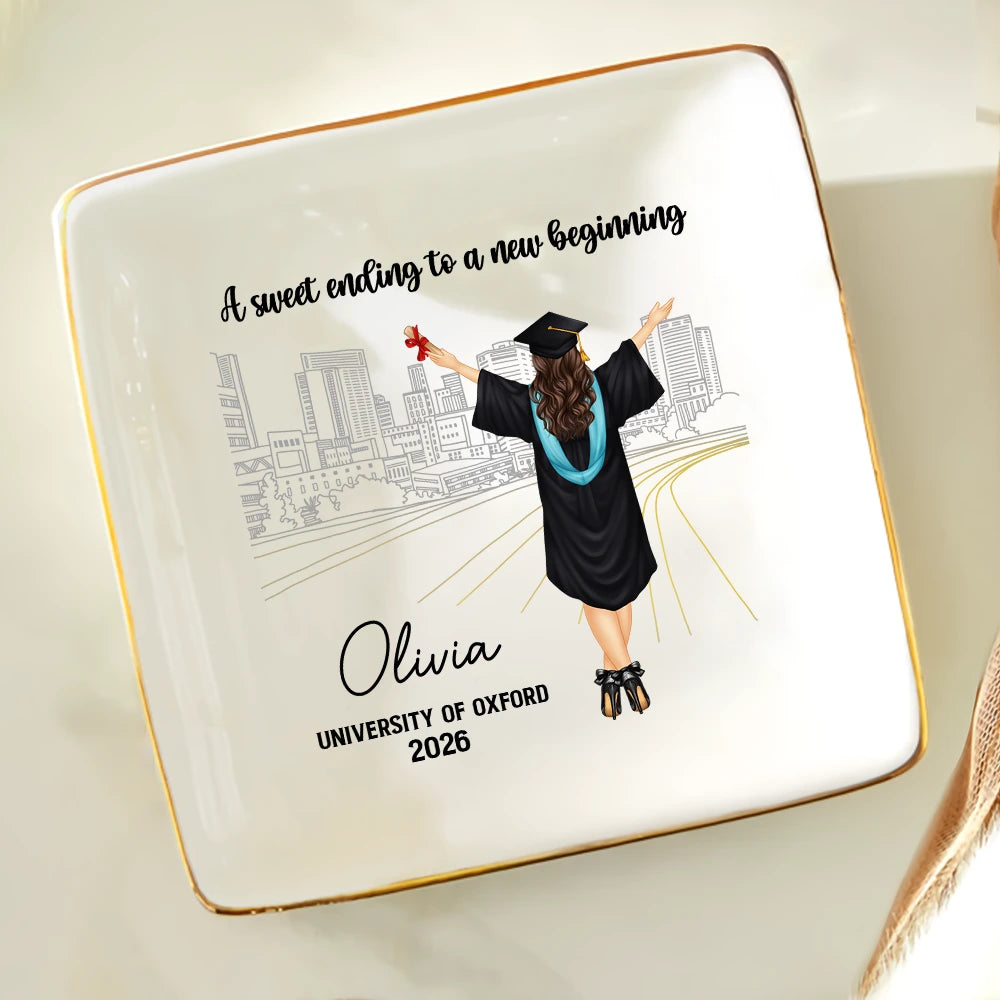 A Sweet Ending To A New Beginning - Personalised Ring Dish