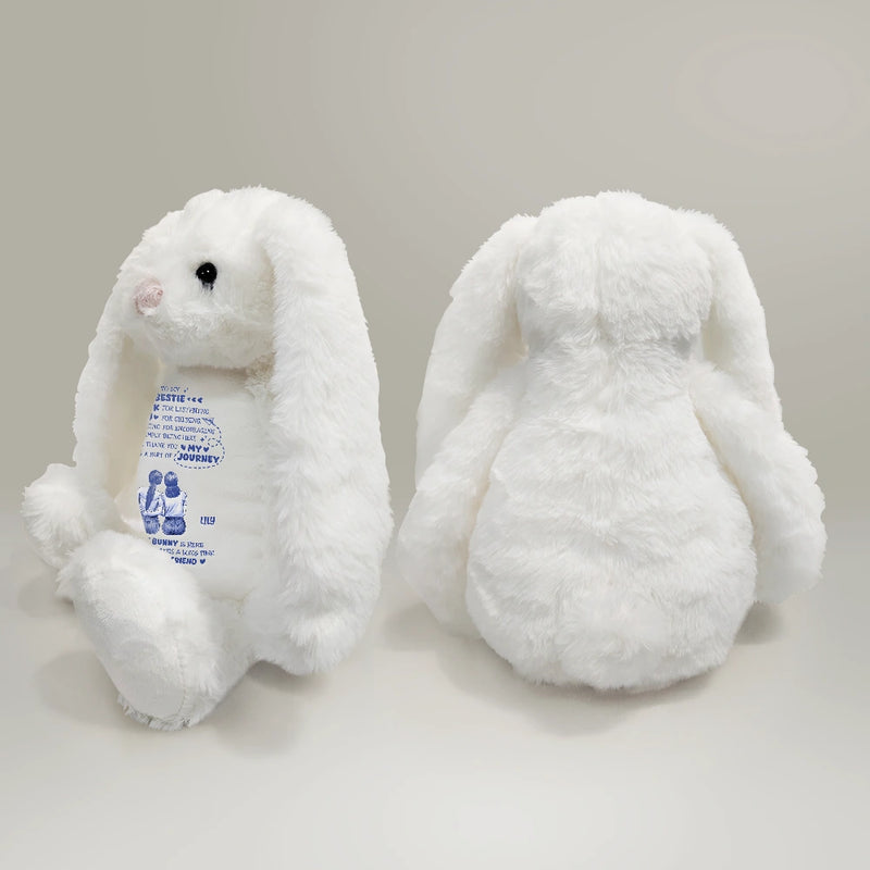 Gift For Bestie, Old Best friends, Happy - A Sweet Reminder True Friendship Takes Time - Personalized Soft Toy Bunny