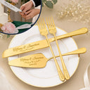 Romantic,Gift For Couples,Wedding,Custom Text - A Sweet Slice Of Forever - Personalized Cake Cutting Set
