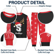 Pyjama unisexe personnalisé - Cadeau de Noël pour la famille