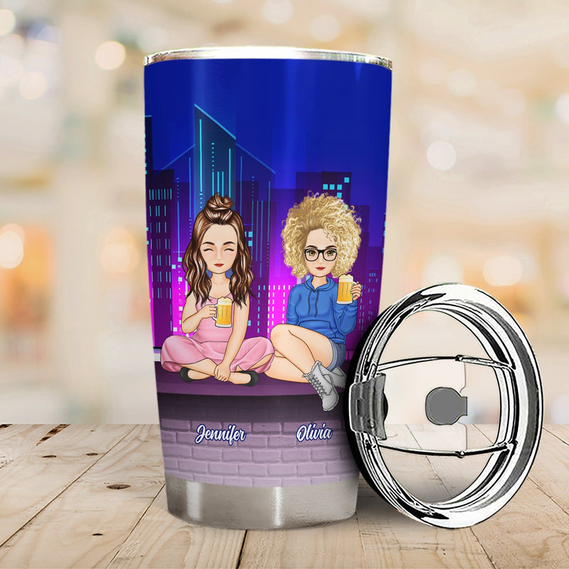Cartoon Building Congrats On Being My Bestie - Gift For Bestie - Personalized Tumbler