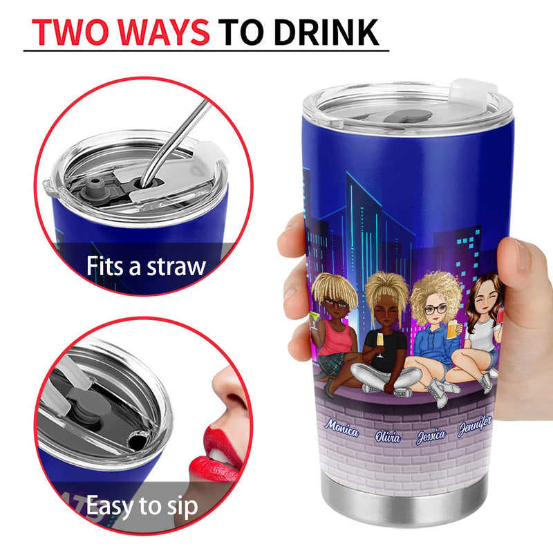 Cartoon Building Congrats On Being My Bestie - Gift For Bestie - Personalized Tumbler