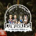 Christmas Coworker Congrats On Being My Work Bestie - Gift For Colleagues - Personalized Custom Shaped Acrylic Ornament