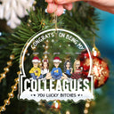 Christmas Coworker Congrats On Being My Work Bestie - Gift For Colleagues - Personalized Custom Shaped Acrylic Ornament