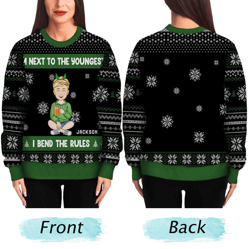 Christmas Siblings I Make The Rules - Gift For Siblings - Personalized Unisex Ugly Sweater