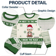 Pull moche unisexe personnalisé - Cadeau pour frères et sœurs - Je fais les règles de Noël