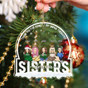 Meilleurs amis de Noël pour toujours, merci d'être mon thérapeute bénévole - Cadeau pour meilleur ami - Ornement acrylique personnalisé en forme personnalisée