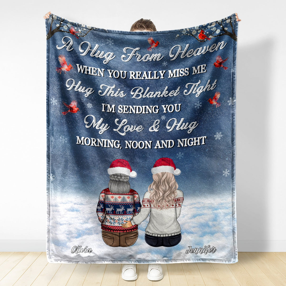 When You Really Miss Me Hug This Blanket - Memorial Gift - Personalized Fleece Blanket