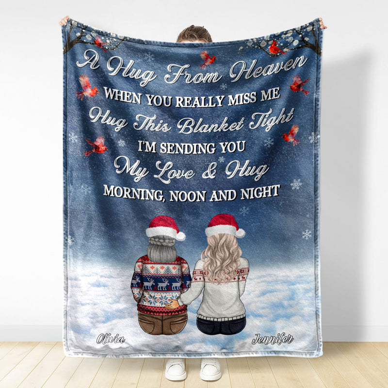 When You Really Miss Me Hug This Blanket - Memorial Gift - Personalized Fleece Blanket