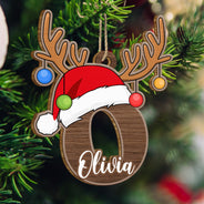 Christmas Alphabet - Family Gift - Personalized Wooden Cutout Ornament