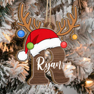 Christmas Alphabet - Family Gift - Personalized Wooden Cutout Ornament