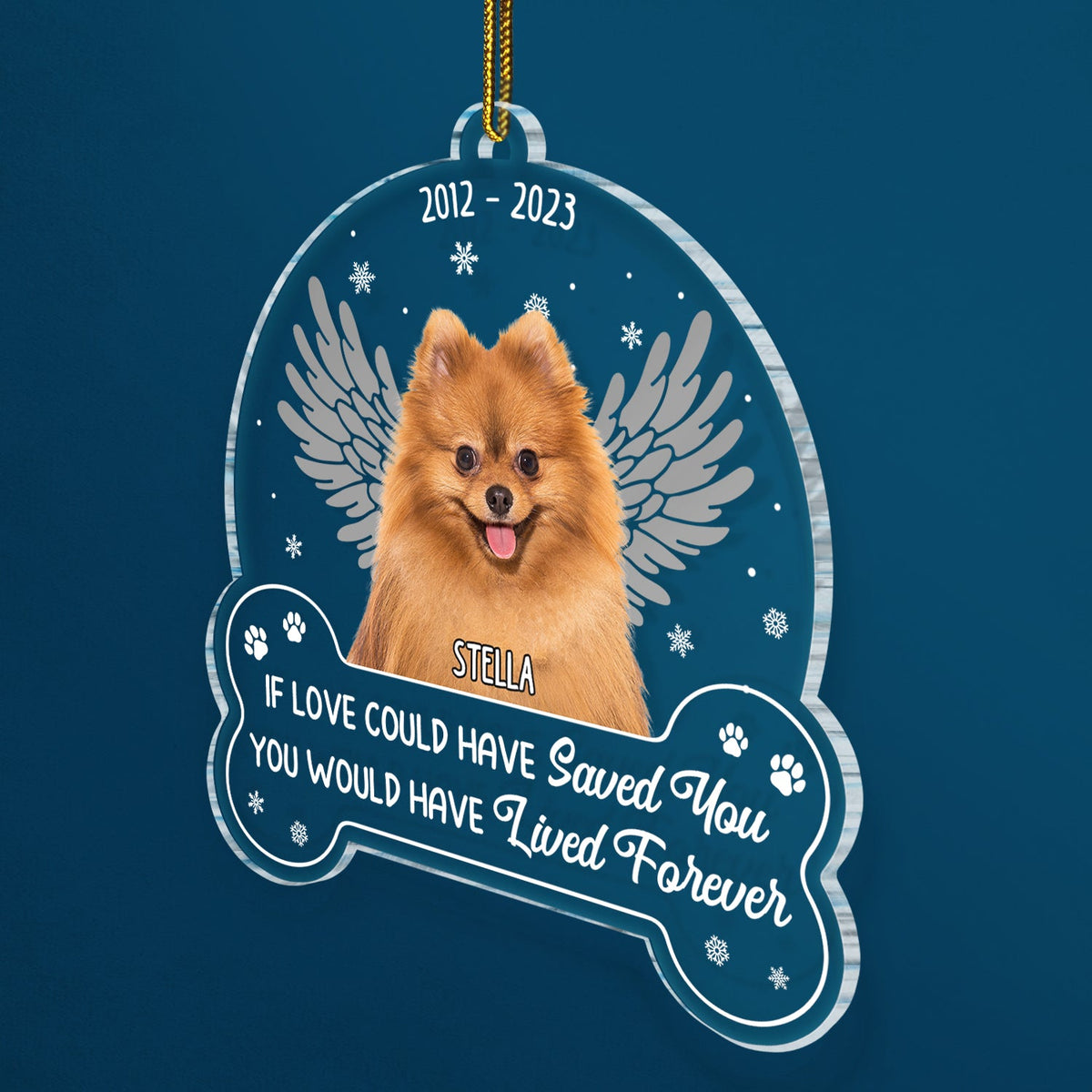Custom Photo You Were My Favorite Hello - Memorial Gift For Dog Lovers - Personalized Custom Shaped Acrylic Ornament