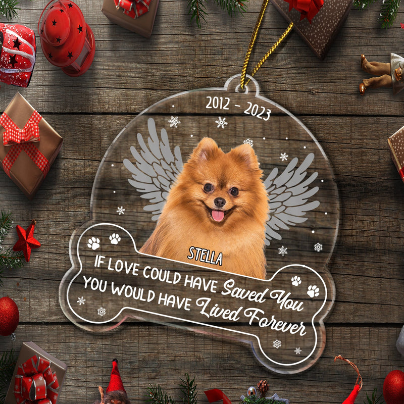 Custom Photo You Were My Favorite Hello - Memorial Gift For Dog Lovers - Personalized Custom Shaped Acrylic Ornament