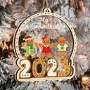 Gingerbread Cookies Our Grandkids - Christmas Gift For Grandma, Grandpa, Grandparents - Personalized 2-Layered Mix Ornament