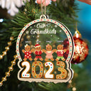 Gingerbread Cookies Our Grandkids - Christmas Gift For Grandma, Grandpa, Grandparents - Personalized 2-Layered Mix Ornament