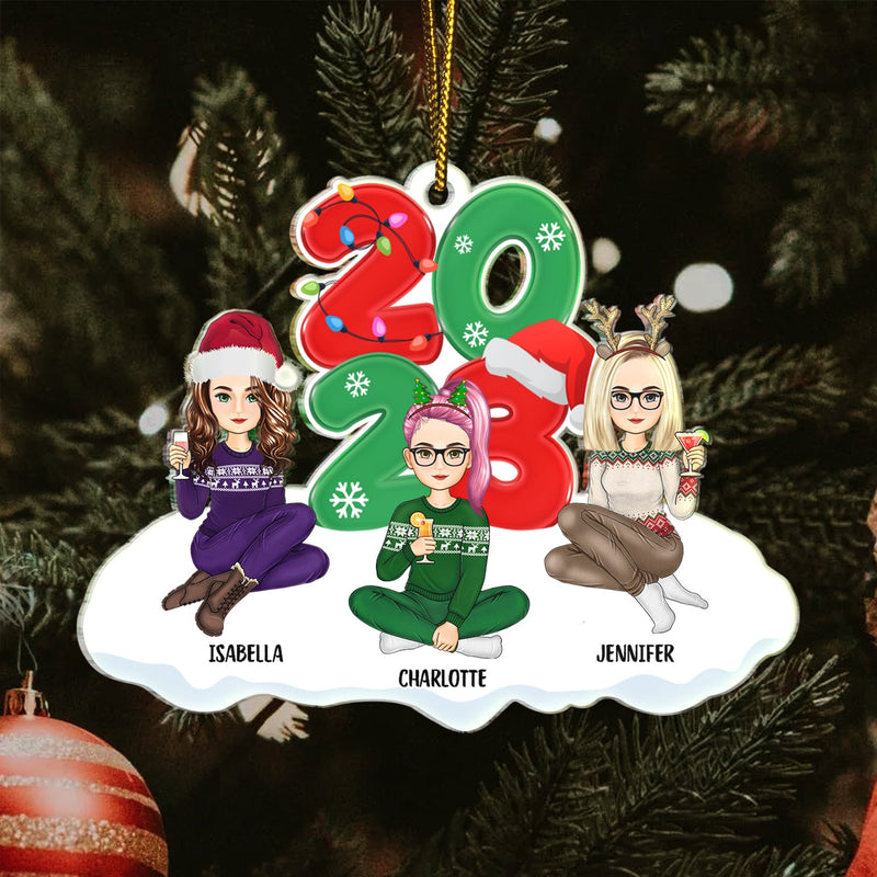 Christmas All Family 2023 - Gift For Family - Personalized Cutout Acrylic Ornament