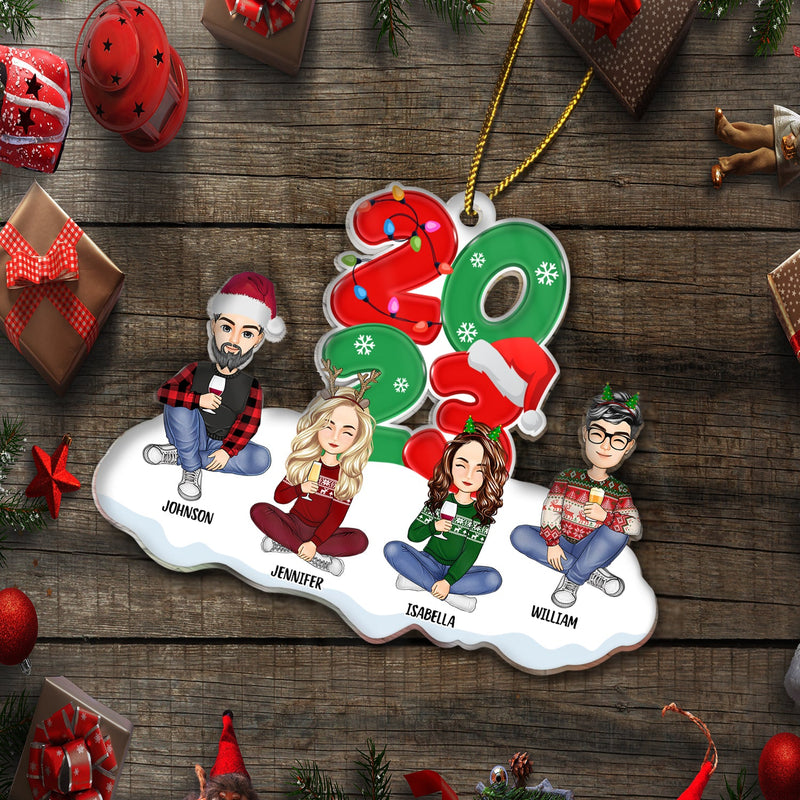 Christmas All Family 2023 - Gift For Family - Personalized Cutout Acrylic Ornament