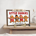 Grandma Grandpa Mom Dad Perfect Patch - Gift For Mom, Dad, Grandparents - Personalized 2-Layered Wooden Plaque With Stand