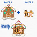 Christmas Couple Gingerbread Perfectly Cutout For Each Other - Gift For Couples - Personalized 2-Layered Wooden Ornament