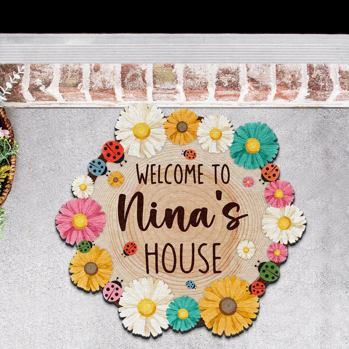 Welcome To Nana's House - Gift For Grandma - Personalized Custom Shaped Doormat