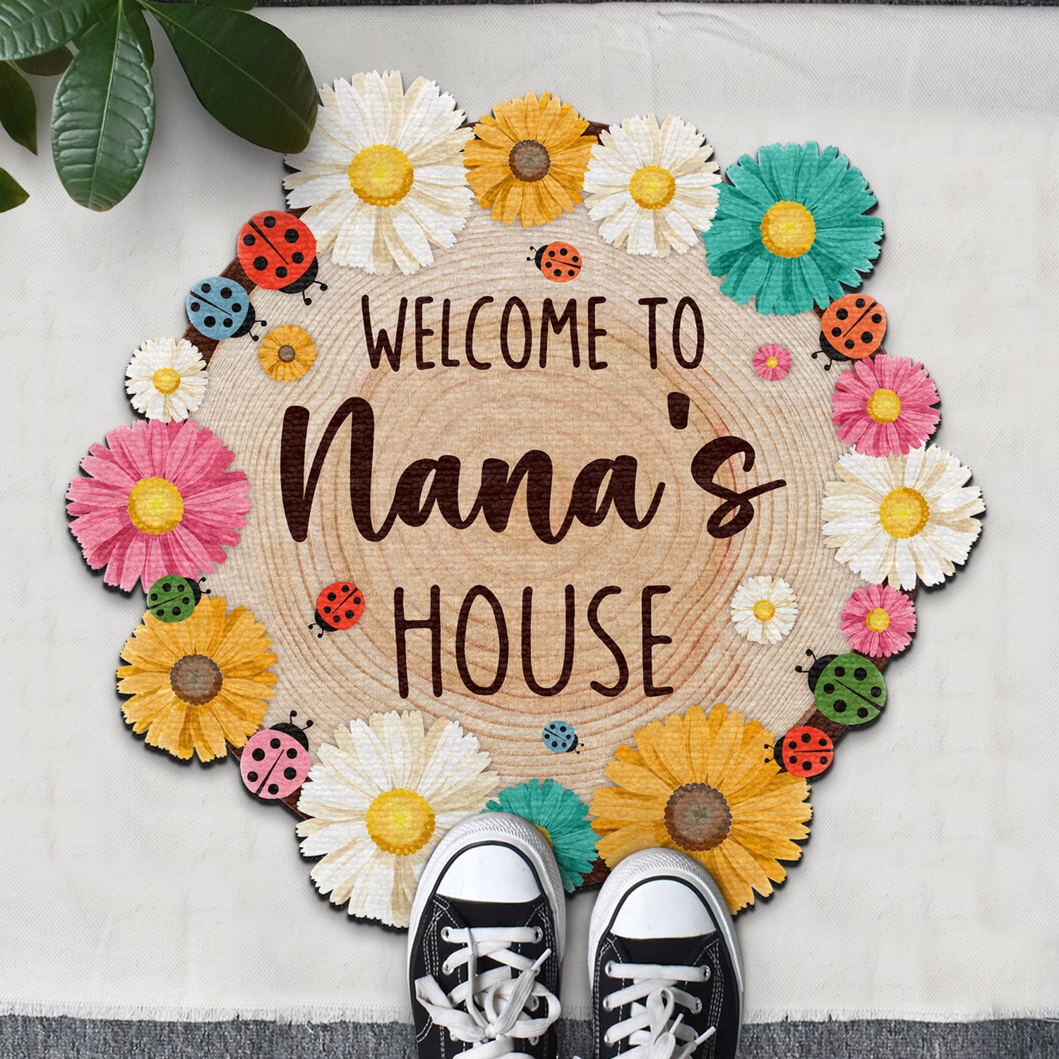 Welcome To Nana's House - Gift For Grandma - Personalized Custom Shaped Doormat