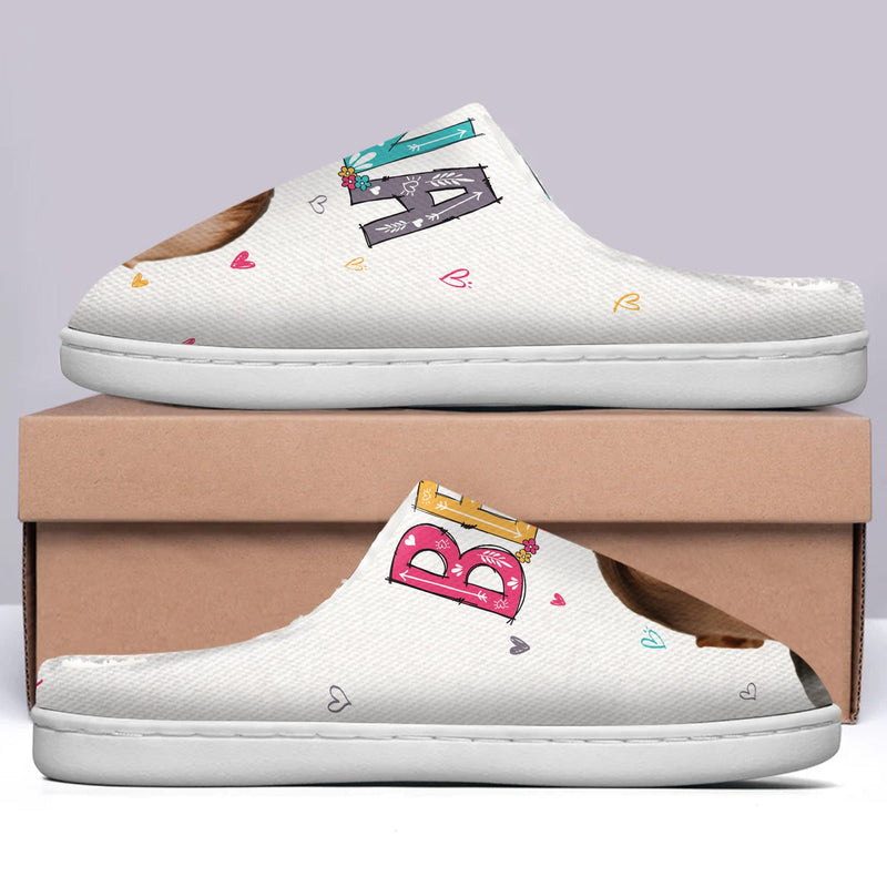 Custom Photo Best Nana Ever - Gift For Mother, Grandma, Family - Personalized Fluffy Slippers