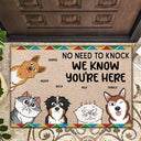 Pets No Need To Knock - Gift For Pet Lovers - Personalized Doormat