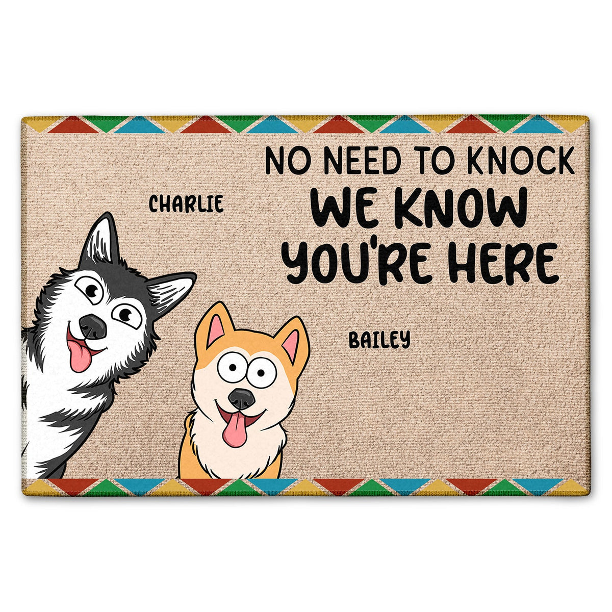 Pets No Need To Knock - Gift For Pet Lovers - Personalized Doormat