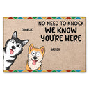Pets No Need To Knock - Gift For Pet Lovers - Personalized Doormat