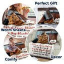 Custom Photo A Hug From Heaven - Memorial Gift - Personalized Fleece Blanket