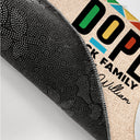 Une famille noire géniale vit ici - Cadeau pour la famille - Paillasson personnalisé