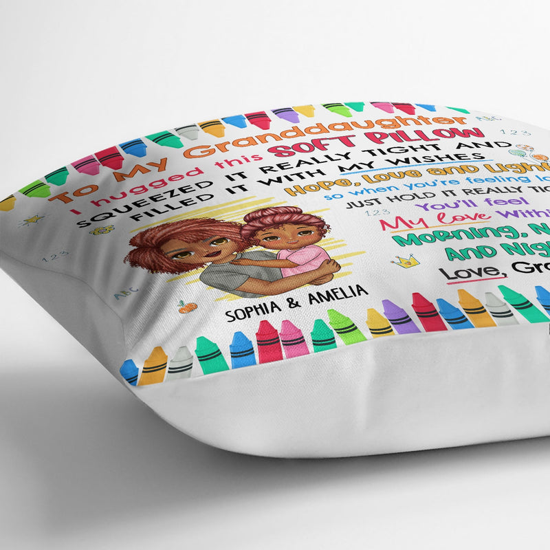 When You're Feeling Low Just Hold It Tightly - Gift For Granddaughter, Grandson, Kids - Personalized Pillow