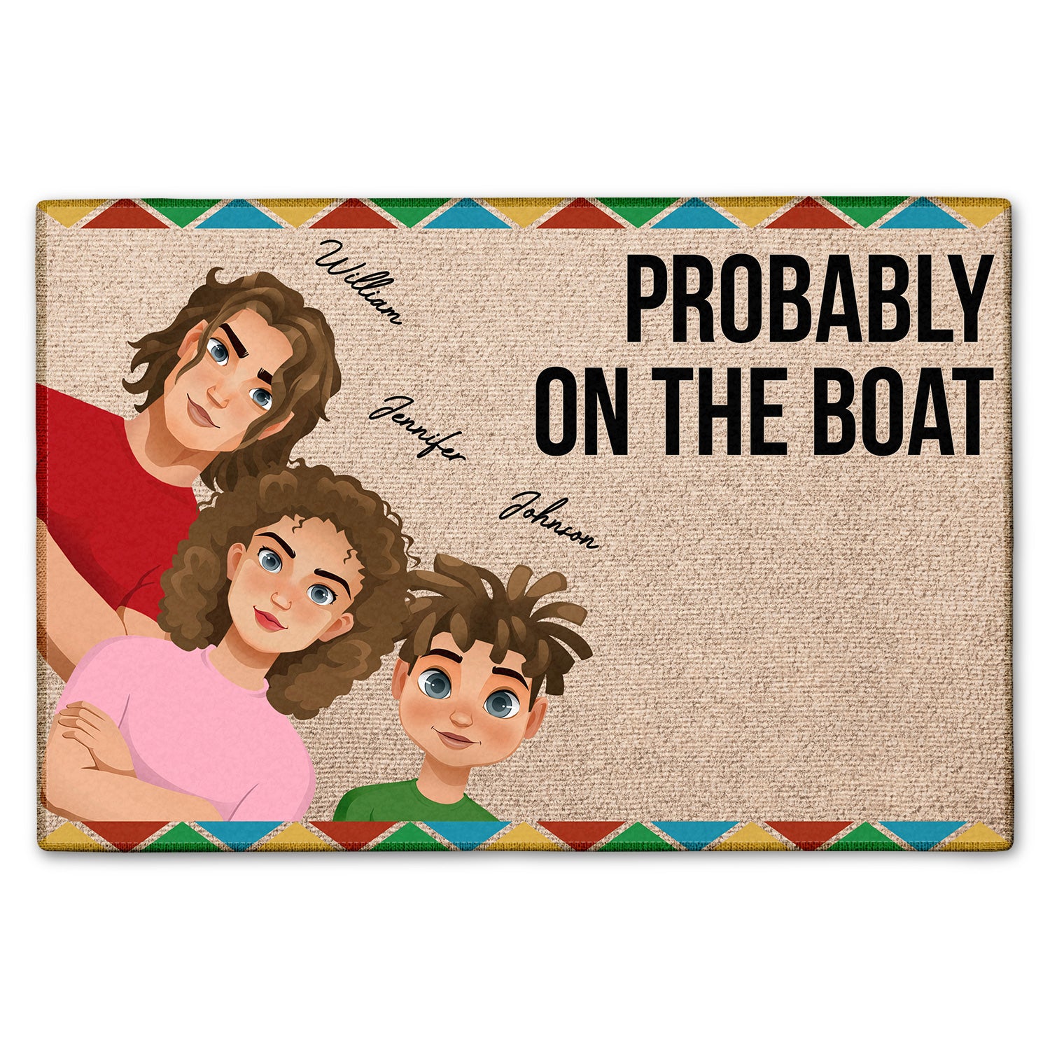 Family Couple Probably On The - Gift For Family - Personalized Doormat
