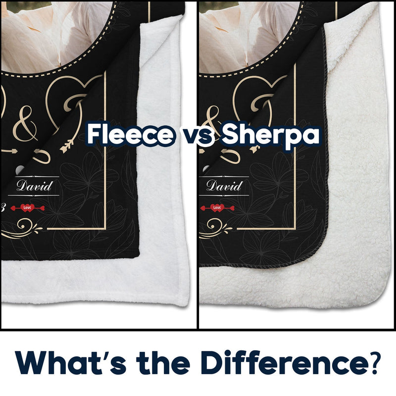 Couverture polaire personnalisée avec photo « Je t'aime » - Cadeau idéal pour les couples