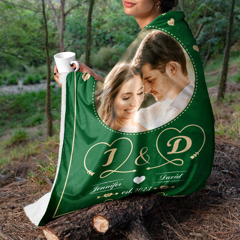 Couverture polaire personnalisée avec photo « Je t'aime » - Cadeau idéal pour les couples