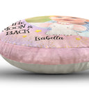 Custom Photo I Love You To The Moon And Back - Gift For Grandson, Granddaughter, Kids - Personalized Round Pillow