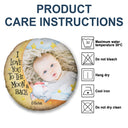 Custom Photo I Love You To The Moon And Back - Gift For Grandson, Granddaughter, Kids - Personalized Round Pillow