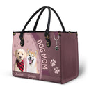 Sac en cuir personnalisé avec photo de chien et chat - Cadeau pour maman chat, maman chien et amoureux des animaux