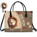 Sac en cuir personnalisé avec photo de chien et chat - Cadeau pour maman chat, maman chien et amoureux des animaux