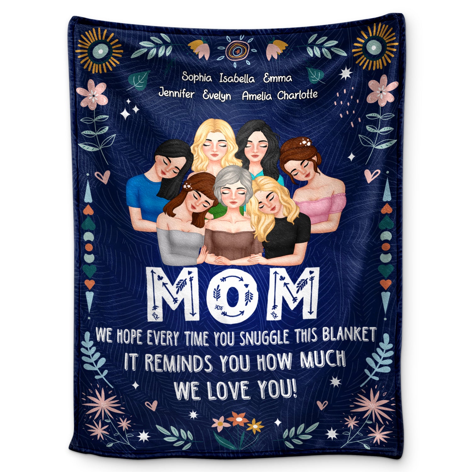 Mom We Hope Every Time You Snuggle This Blanket - Gift For Mother - Personalized Fleece Blanket, Sherpa Blanket