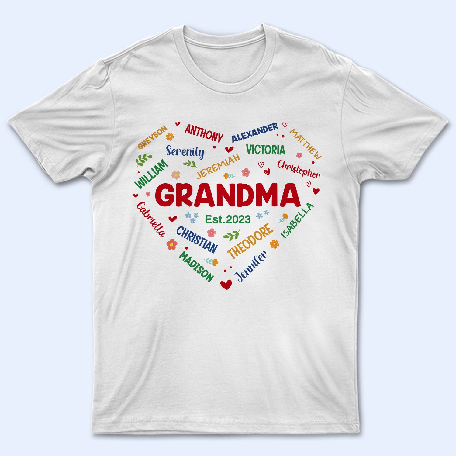Love Grandma Mom - Gift For Mother, Grandmother - Personalized T Shirt