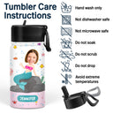 Custom Photo Funny Car Mermaid Unicorn Dinosaur Astronaut - Gift For Kids - Personalized Kids Water Bottle