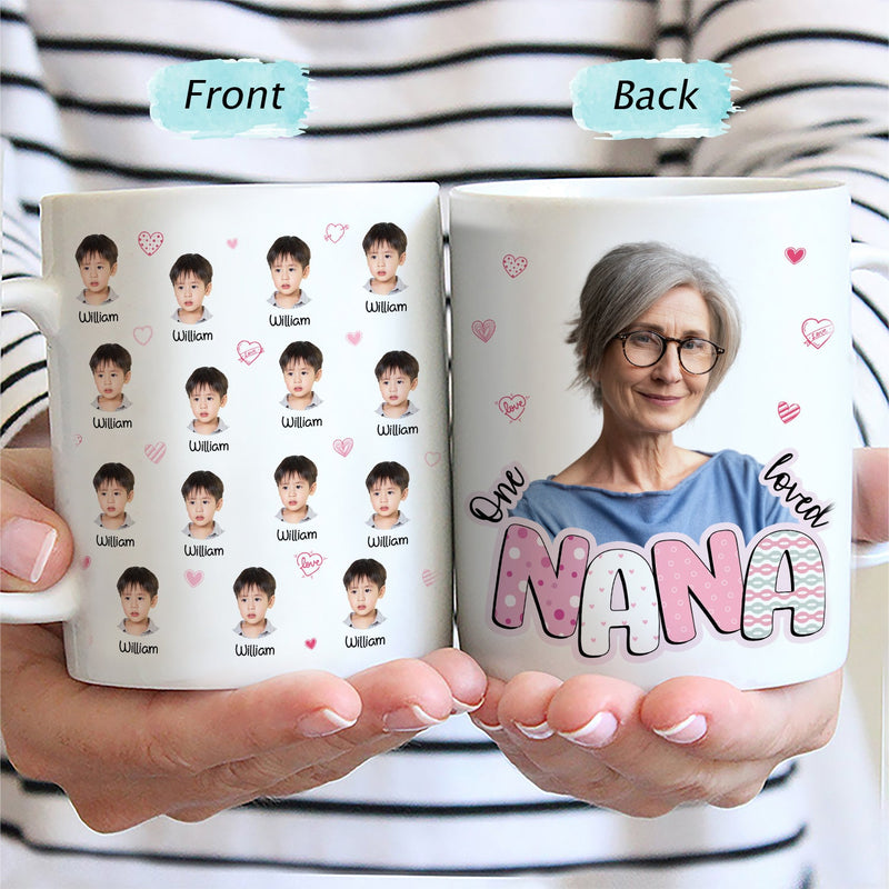 Custom Photo One Loved Grandma Mama - Gift For Mom, Mother, Nana, Grandmother - Personalized Mug