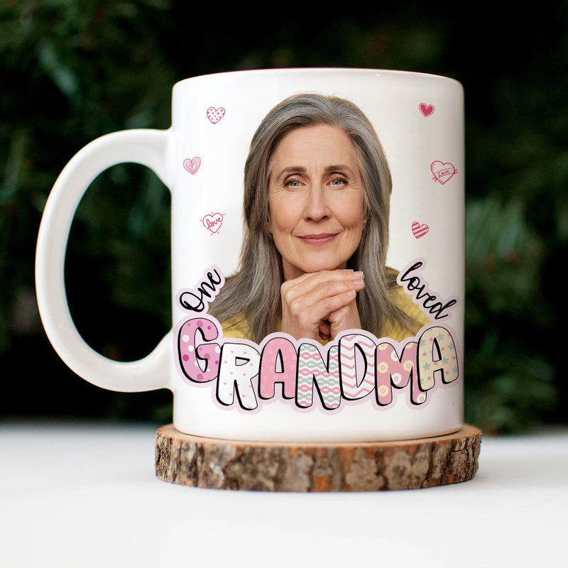 Custom Photo One Loved Grandma Mama - Gift For Mom, Mother, Nana, Grandmother - Personalized Mug
