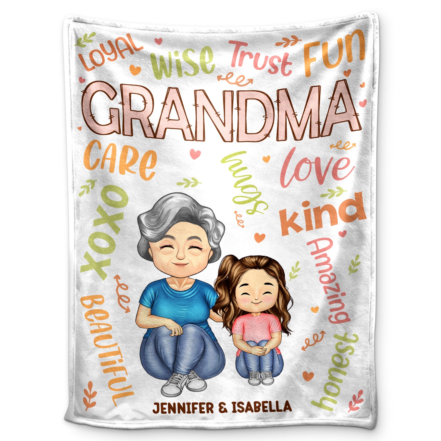 Amazing Beautiful Mom Grandma - Gift For Mother, Grandmother - Personalized Fleece Blanket, Sherpa Blanket