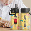 Well Done Awesome Encouragement - Gift For Kids - Personalized Kids Water Bottle
